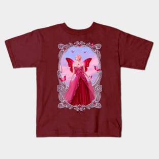 Ruby Birthstone Fairy Kids T-Shirt